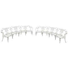 Outstanding Hollywood Regency Curved Garden Benches