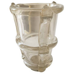 Vintage Enormous Gold Flake Infused Murano Vase