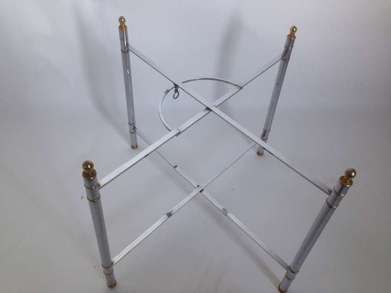 Maison Jansen Chrome and Brass Tray Table In Good Condition For Sale In East Hampton, NY