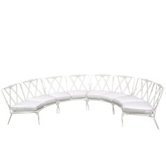 Hollywood Regency Curved Garden Sectional
