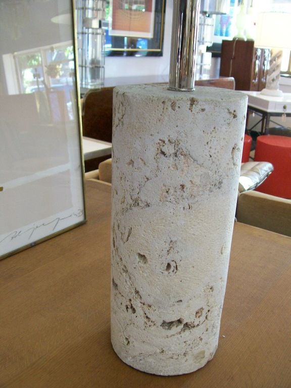 Pair of Florida Coquina Stone Lamps