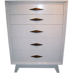 Deco Era Tall Boy Chest of Drawers