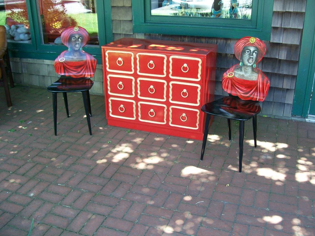 Lacquered Dorothy Draper Espana Chest