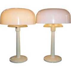Pair of Domed Lightolier Table Lamps
