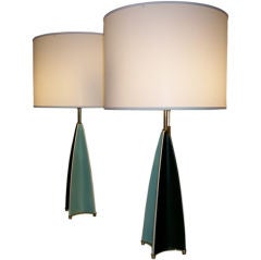 Pair of Harlequin Table Lamps by Gerald Thurston for Lightolier
