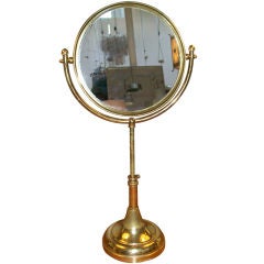 Double-Sided & Adjustable Brass Vanity Mirror