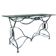 Exceptional Iron Console/Table in Nautical Design