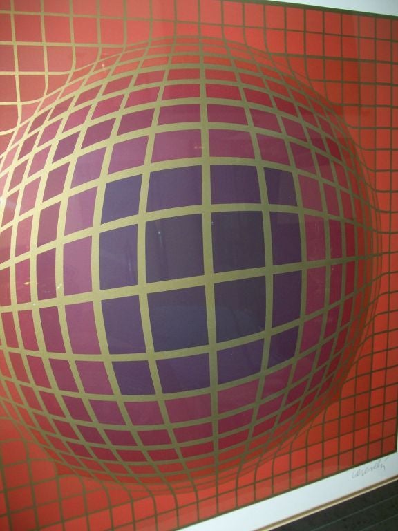 Victor Vasarely SIGNED and Numbered Silk Screen Lithograph