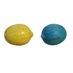 Pair of Carved Stone Lemons