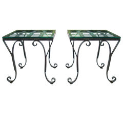 Pair of Chic Iron Sidetables