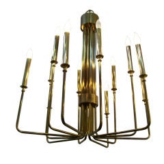 Hart Associates Brass Chandelier in the Manner of Tommi Parzinger