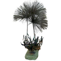 A Brutal Sea Urchin Plant Table Sculpture