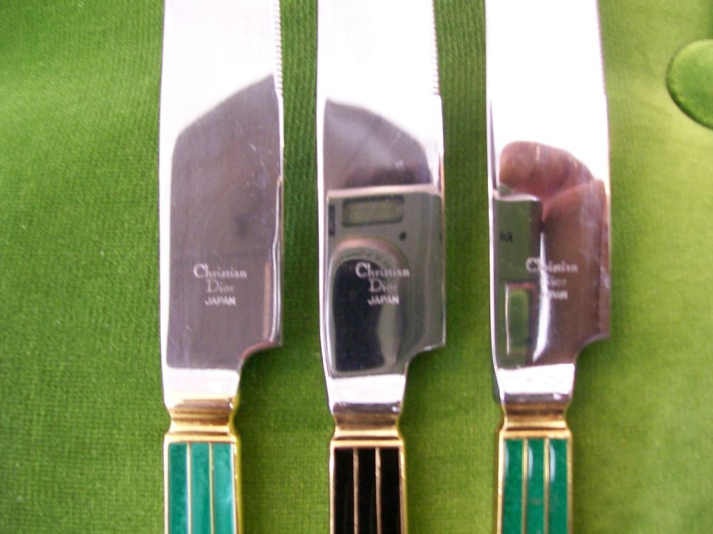 Late 20th Century A Rare Christian Dior Cutlery Set (Each Signed)