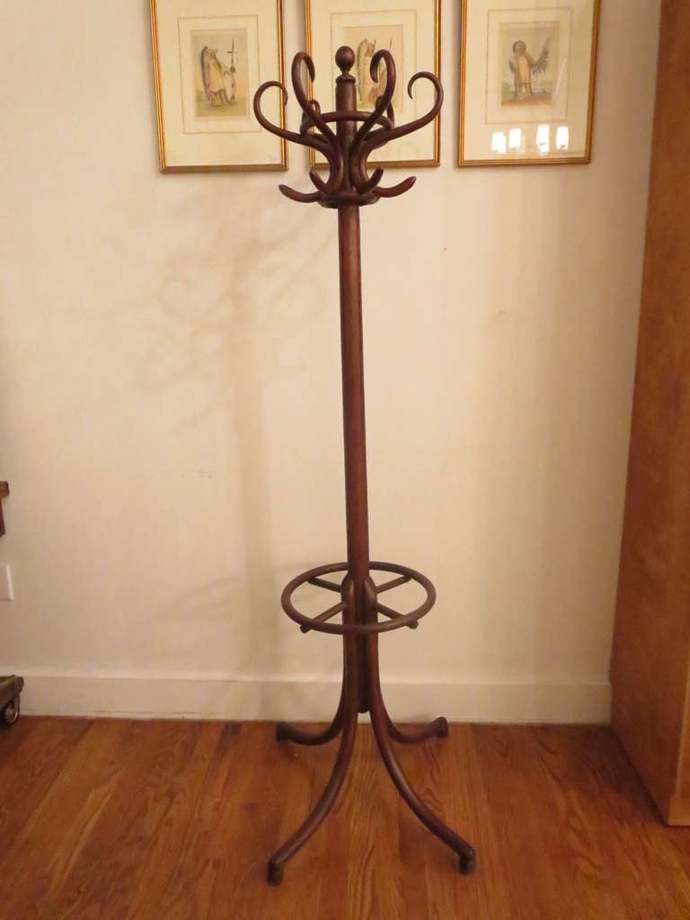 A Vintage Bentwood Thonet Coat Rack At 1stdibs French Bentwood Thonet Style Hat And Coat Rack Or Hall Tree Circa 1930 2