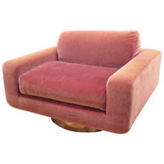 Oversized Swivel Chair in The Style of Harvey Probber