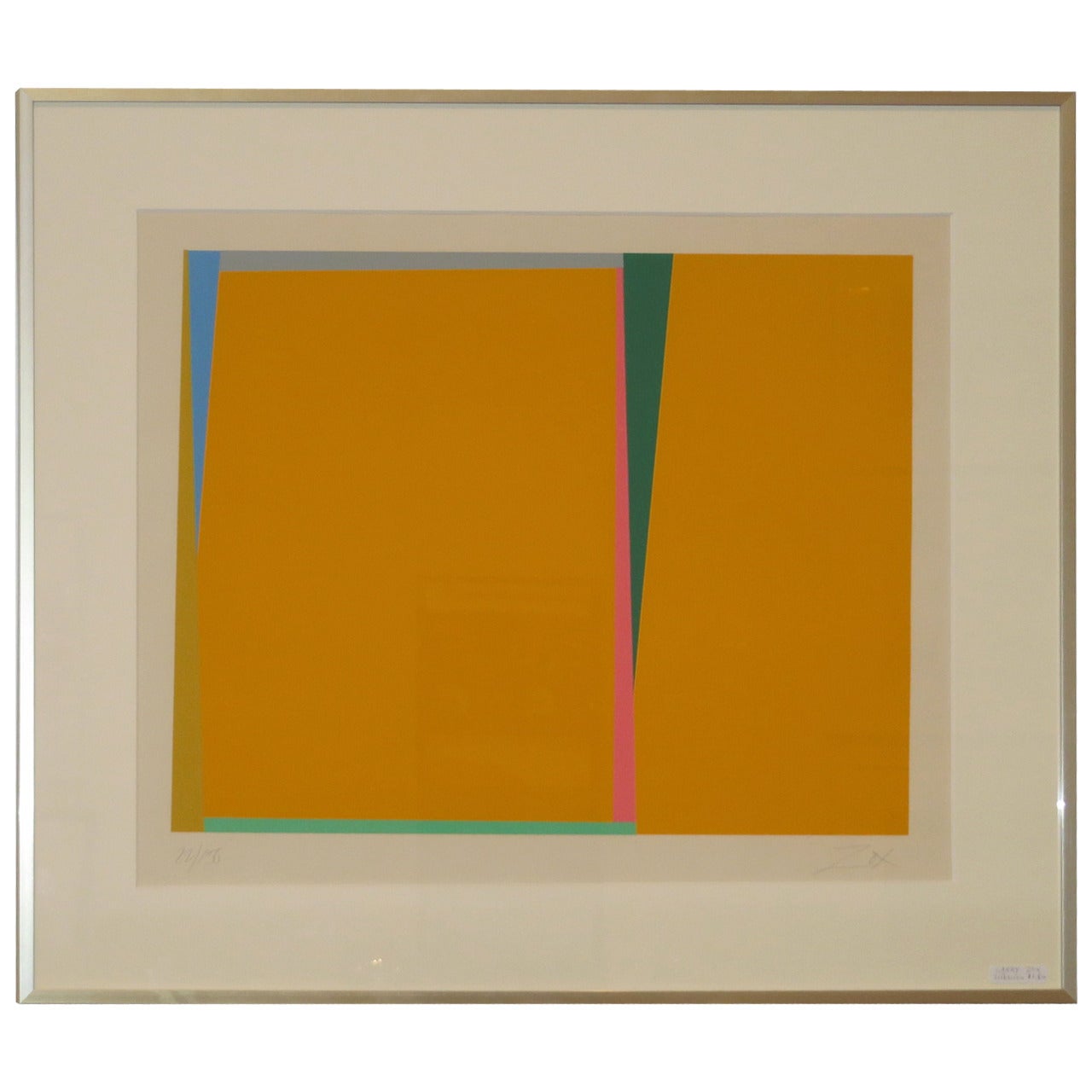 Geometric Abstract Silkscreen by Larry Zox (1936 - 2006)