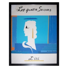 Vintage "L' Ete" Framed  Poster by Yves Saint Laurent