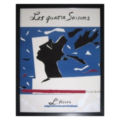 Vintage "L'Hiver" Framed Poster by Yves Saint Laurent