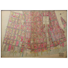 Antique Rare 1916 Map of Williamsburg Brooklyn
