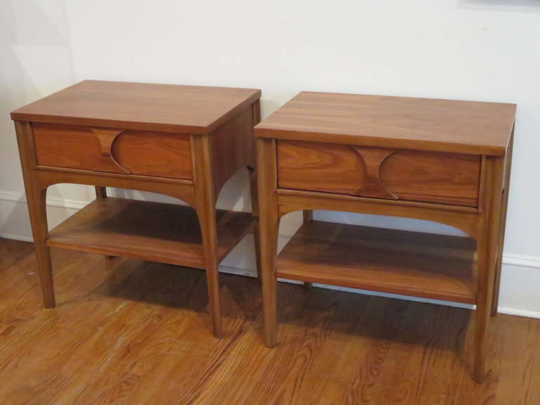 Pair of recently refinished walnut end tables