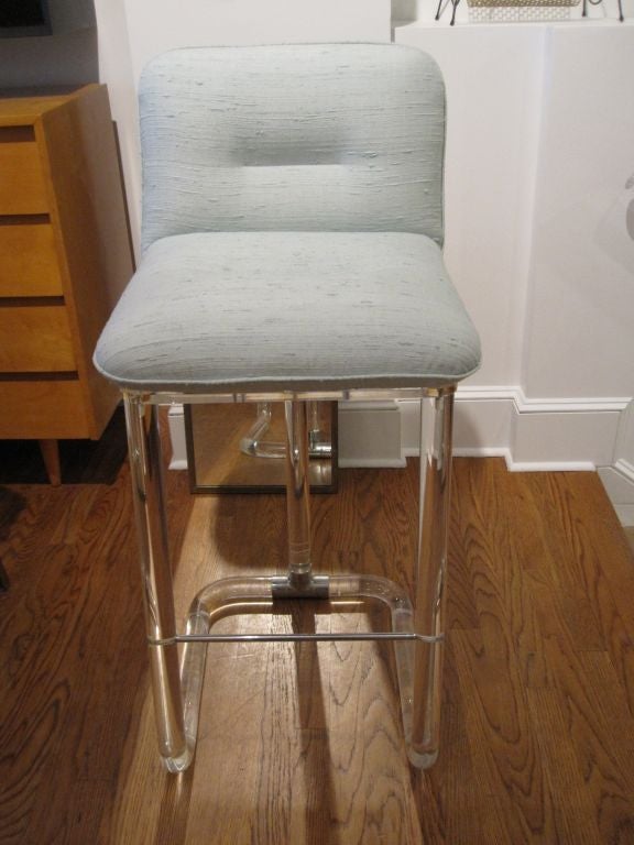 Lucite Bar Stool  by Leon Frost