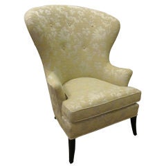 High Back Wing Chair in the style of Edward Wormley