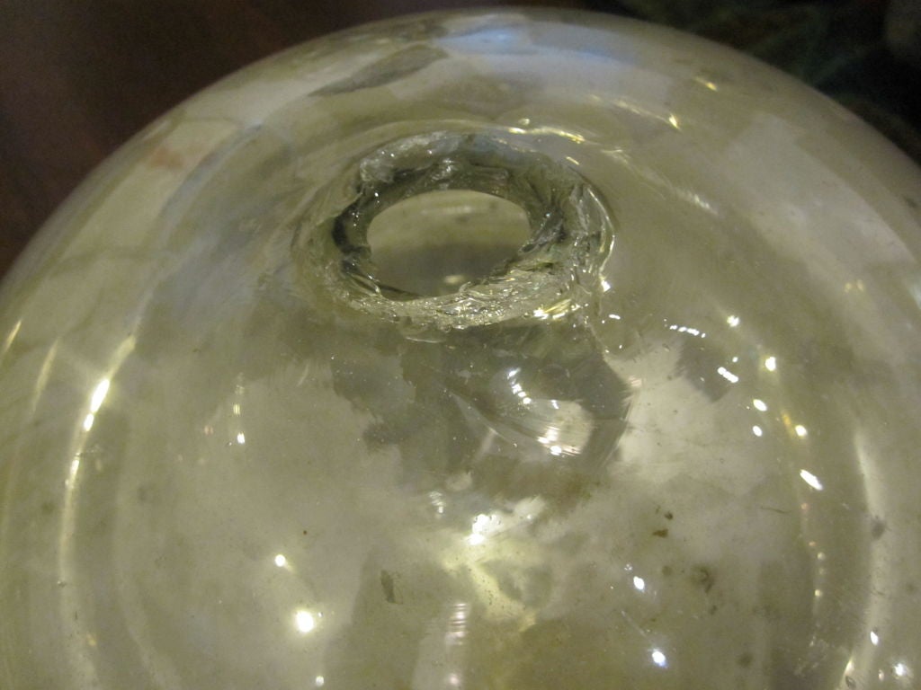 Czech Mercury Glass Gazing Ball In Good Condition In Tarrytown, NY