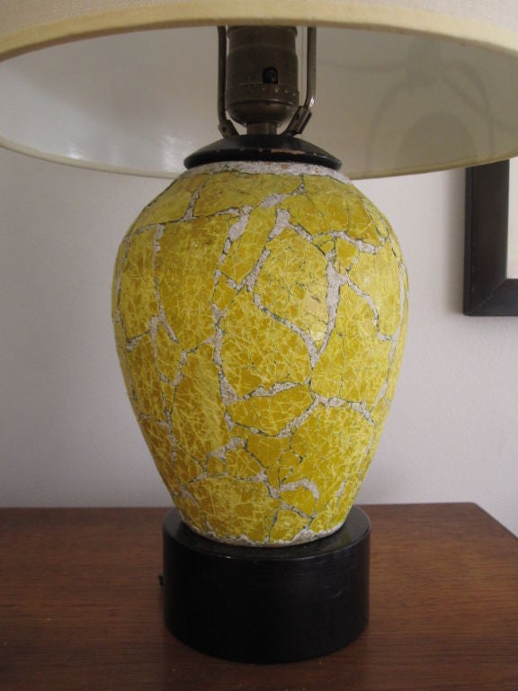 Crackle Glaze Ceramic Table Lamp by Bouck White at 1stDibs
