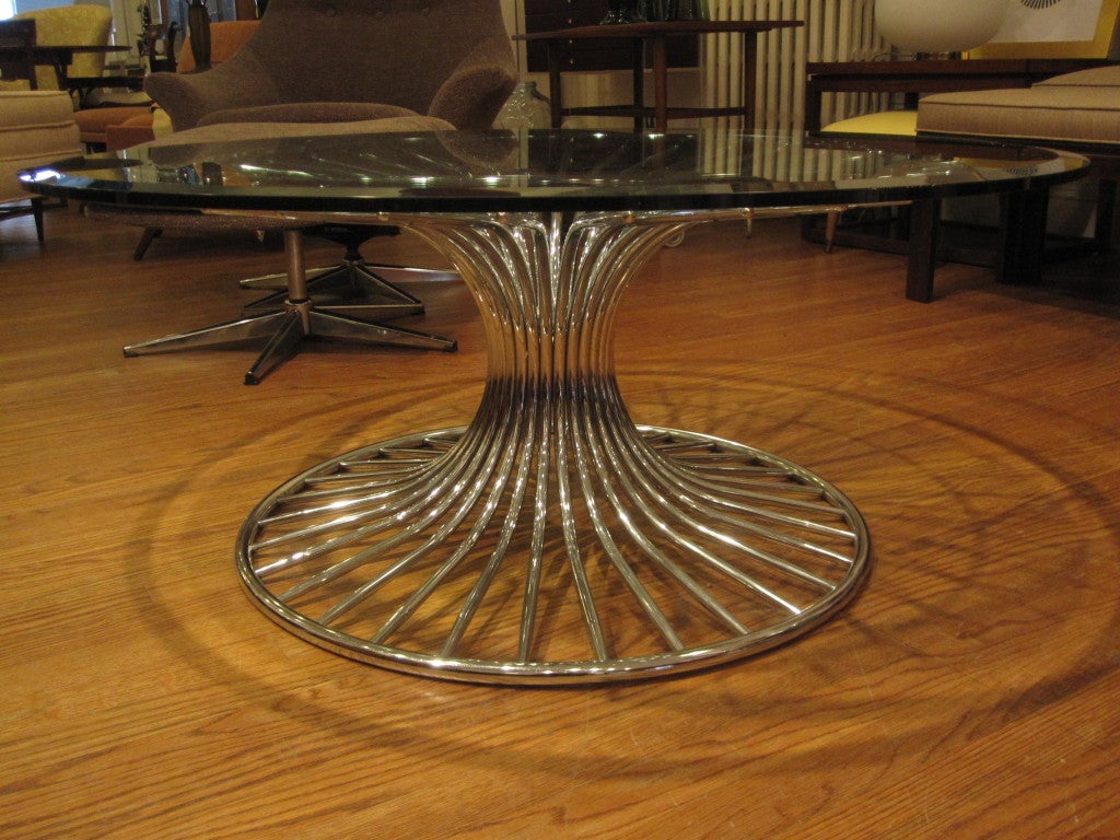 American Sculptural Coffee Table in the Style of Warren Platner