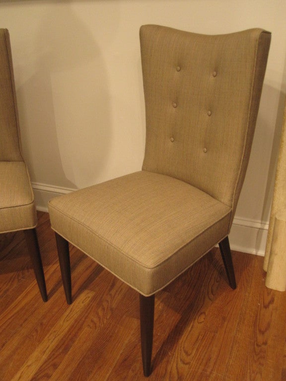 American Pair of Slipper Chairs in the Manner of T.H. Robsjohn Gibbings For Sale