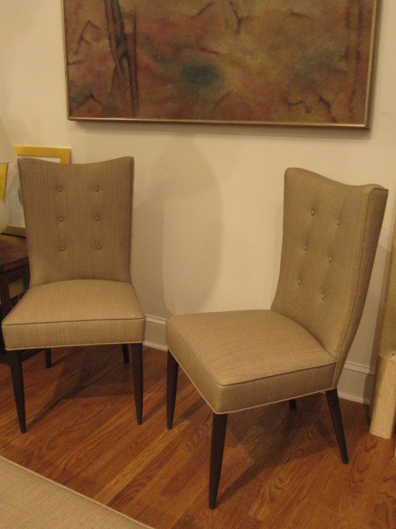 Mid-20th Century Pair of Slipper Chairs in the Manner of T.H. Robsjohn Gibbings For Sale