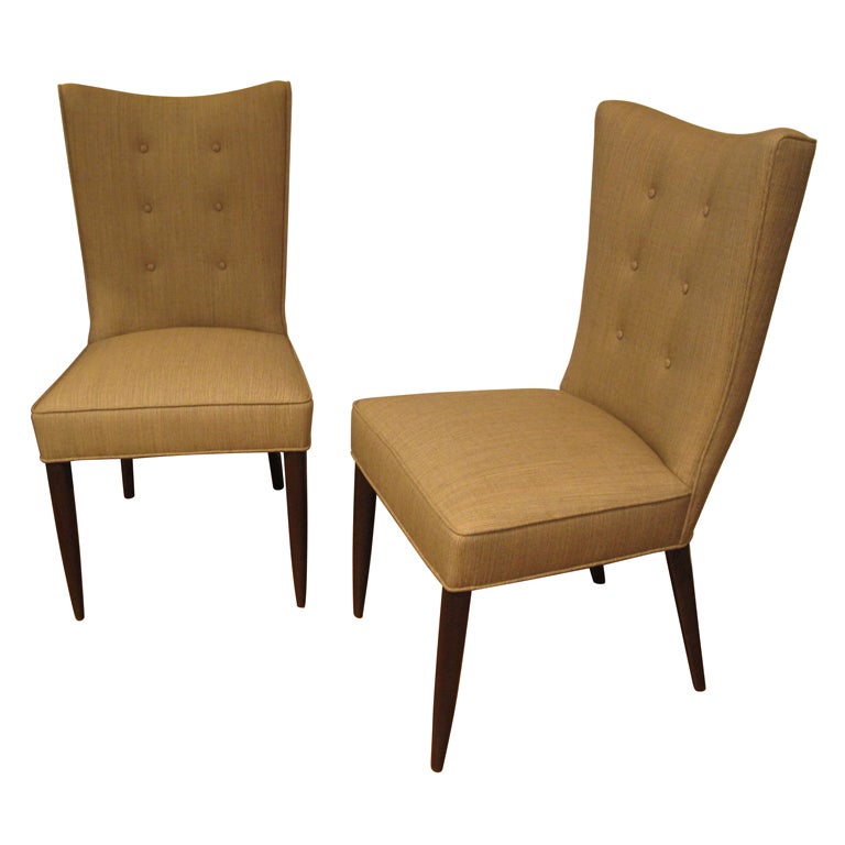 Pair of Slipper Chairs in the Manner of T.H. Robsjohn Gibbings For Sale