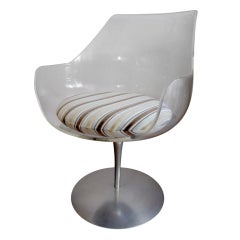 Lucite Swivel Champagne Chair by Laverne, Two More Available