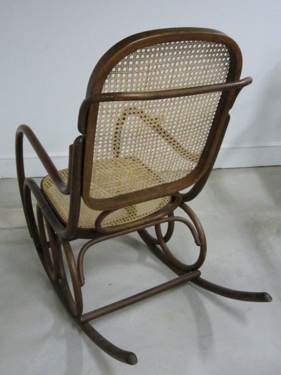 Bentwood Rocking Chair by Thonet In Good Condition In Tarrytown, NY