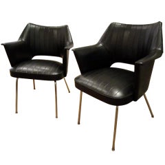 Pair of Armchairs, (Reminiscent of Pierre Paulin) for Thonet.