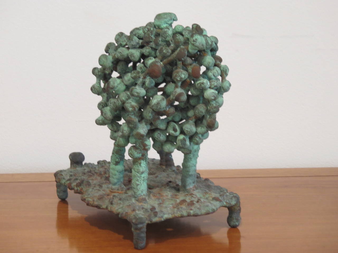 American Klaus Ihlenfeld Bronze Sculpture, Abstract Plant Form For Sale