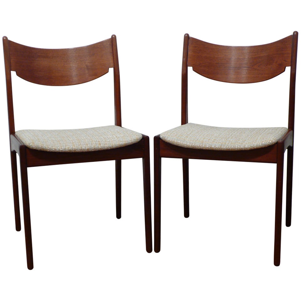 Pair of Danish Chairs For Sale