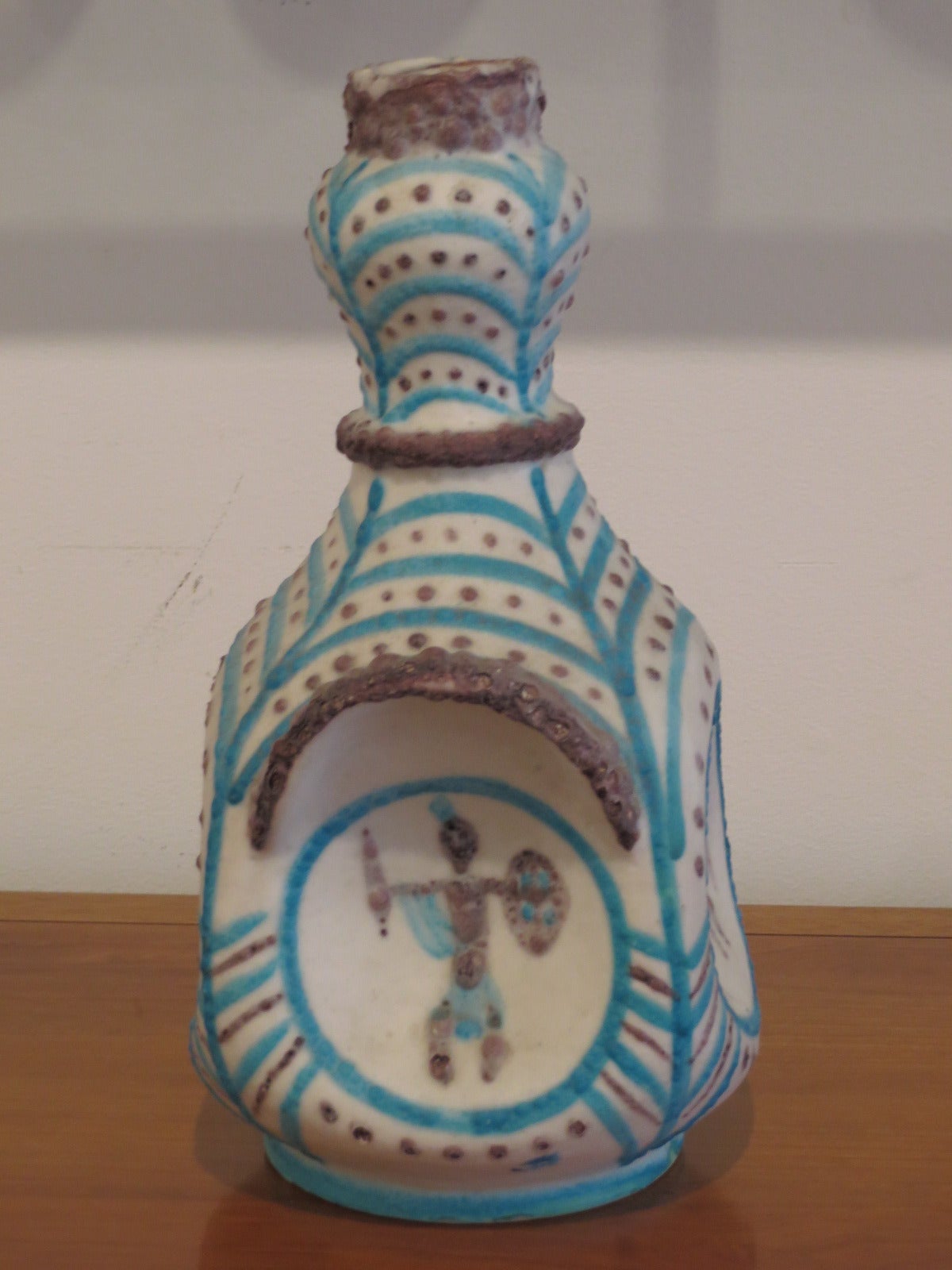 Italian Ceramic Vase by C.A.S. Vietri - Gambone In Excellent Condition For Sale In Tarrytown, NY