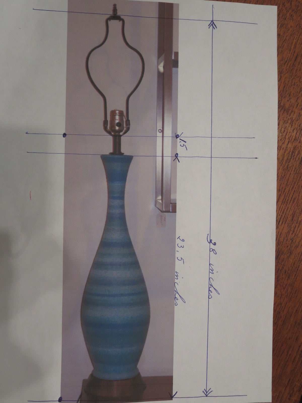 Italian Ceramic Lamp For Sale 1