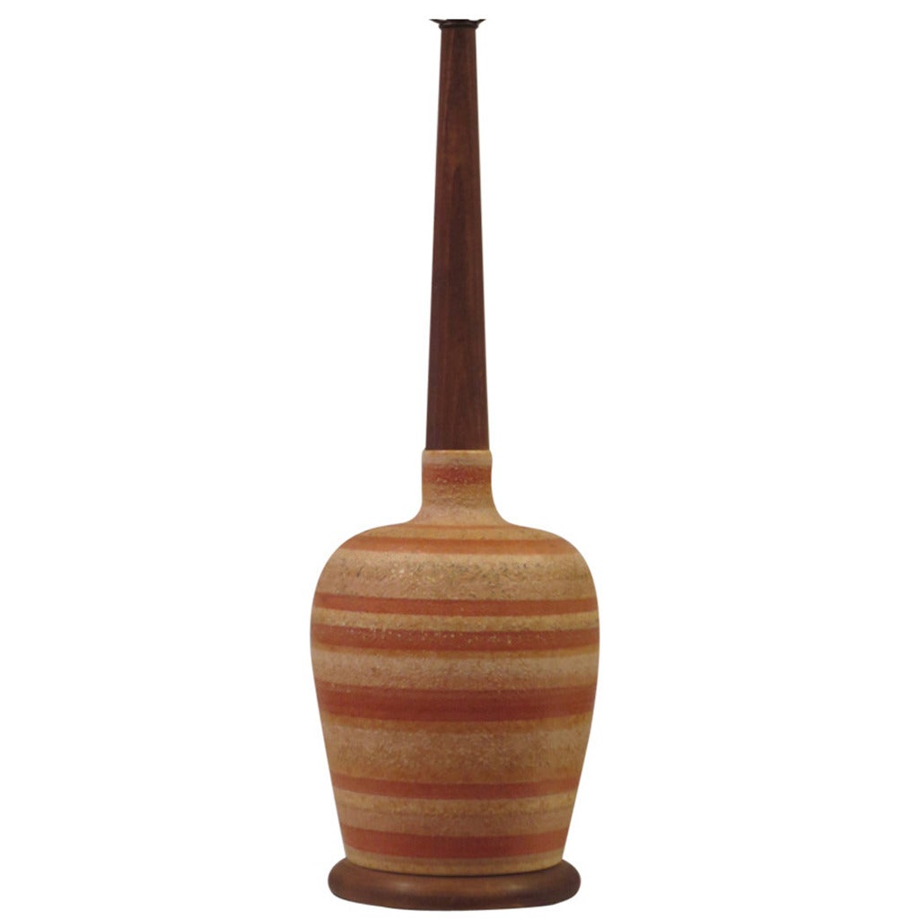 Italian Ceramic Lamp For Sale