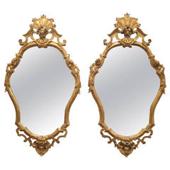 18th Century Pair of Rococo Venetian Mirrors