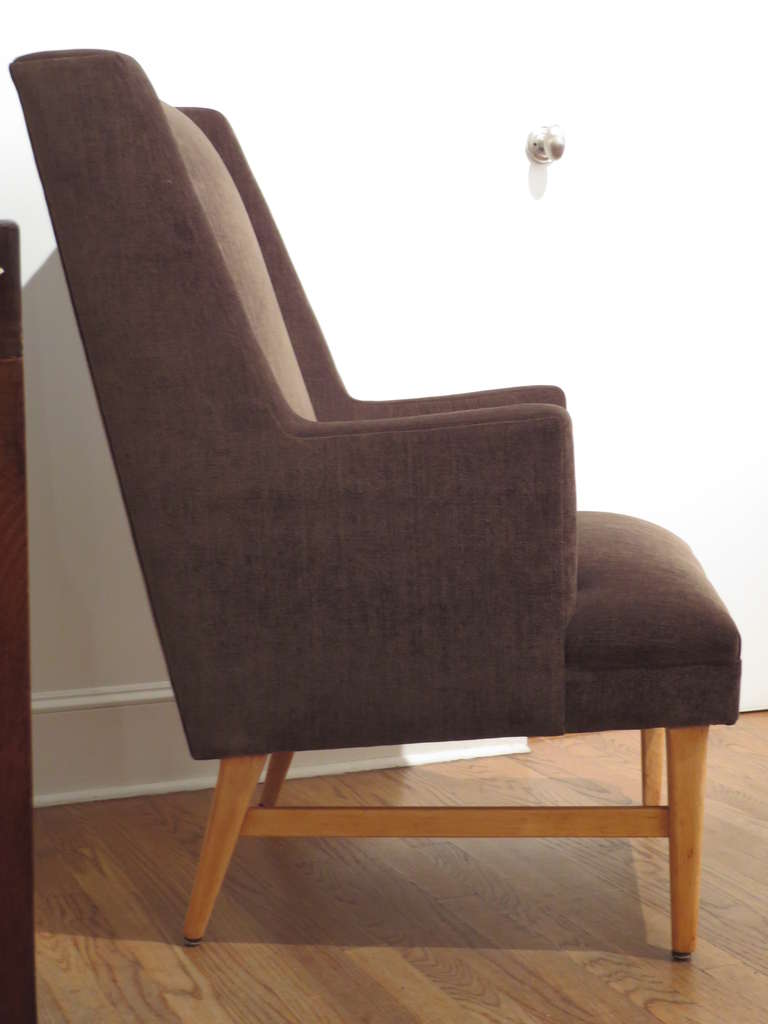 American Modern Style Wingback Chair For Sale