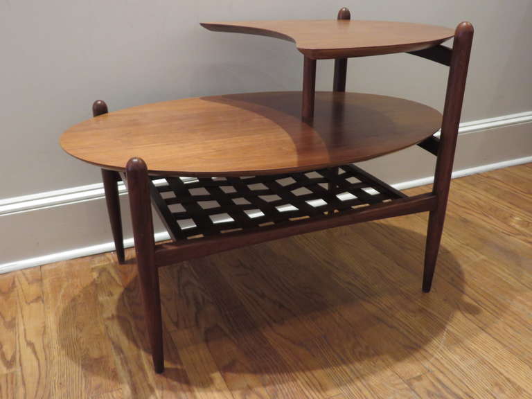 Pair of 1960s Walnut Side Tables 1