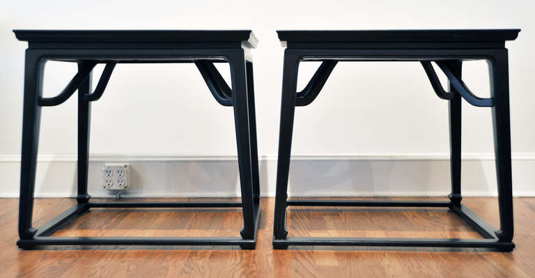 American Pair of End Tables or Night Stands by Michael Taylor for Baker