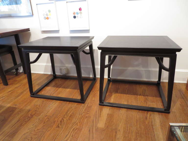 Wood Pair of End Tables or Night Stands by Michael Taylor for Baker