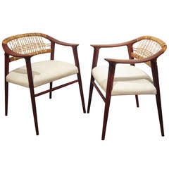 Pair of Armchairs in the Style of Hans Wegner Pair of Armchairs in the Style of Hans Wegner
