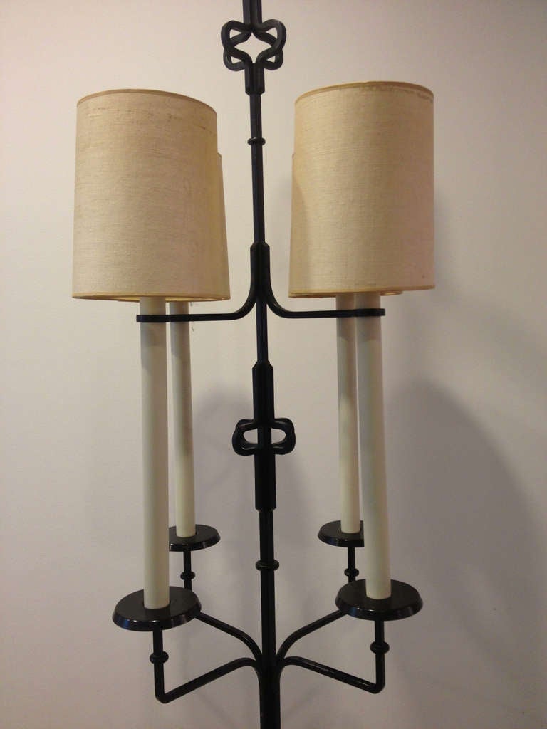 Iron Tall Floor Lamp by Tommi Parzinger for Parzinger Originals For Sale