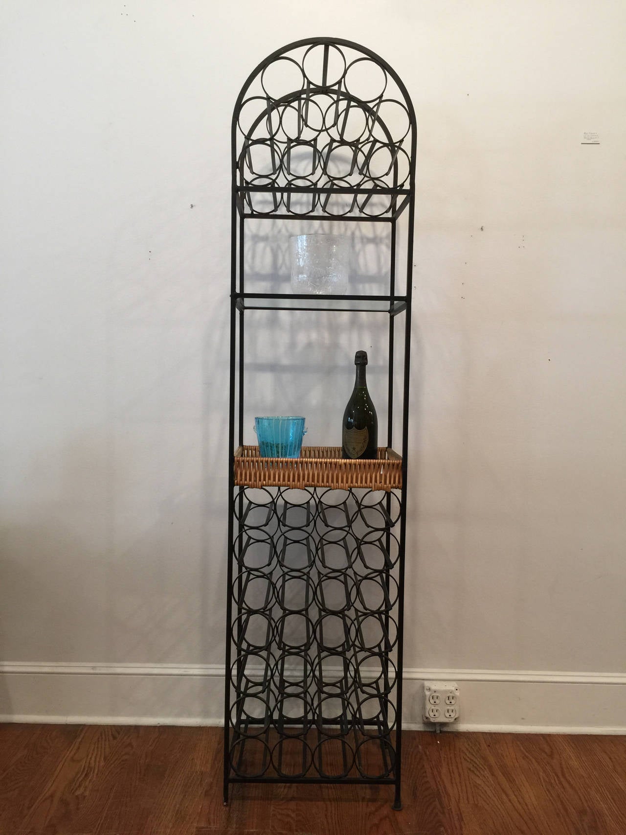 American Iron Wine Rack Designed by Arthur Umanoff For Sale