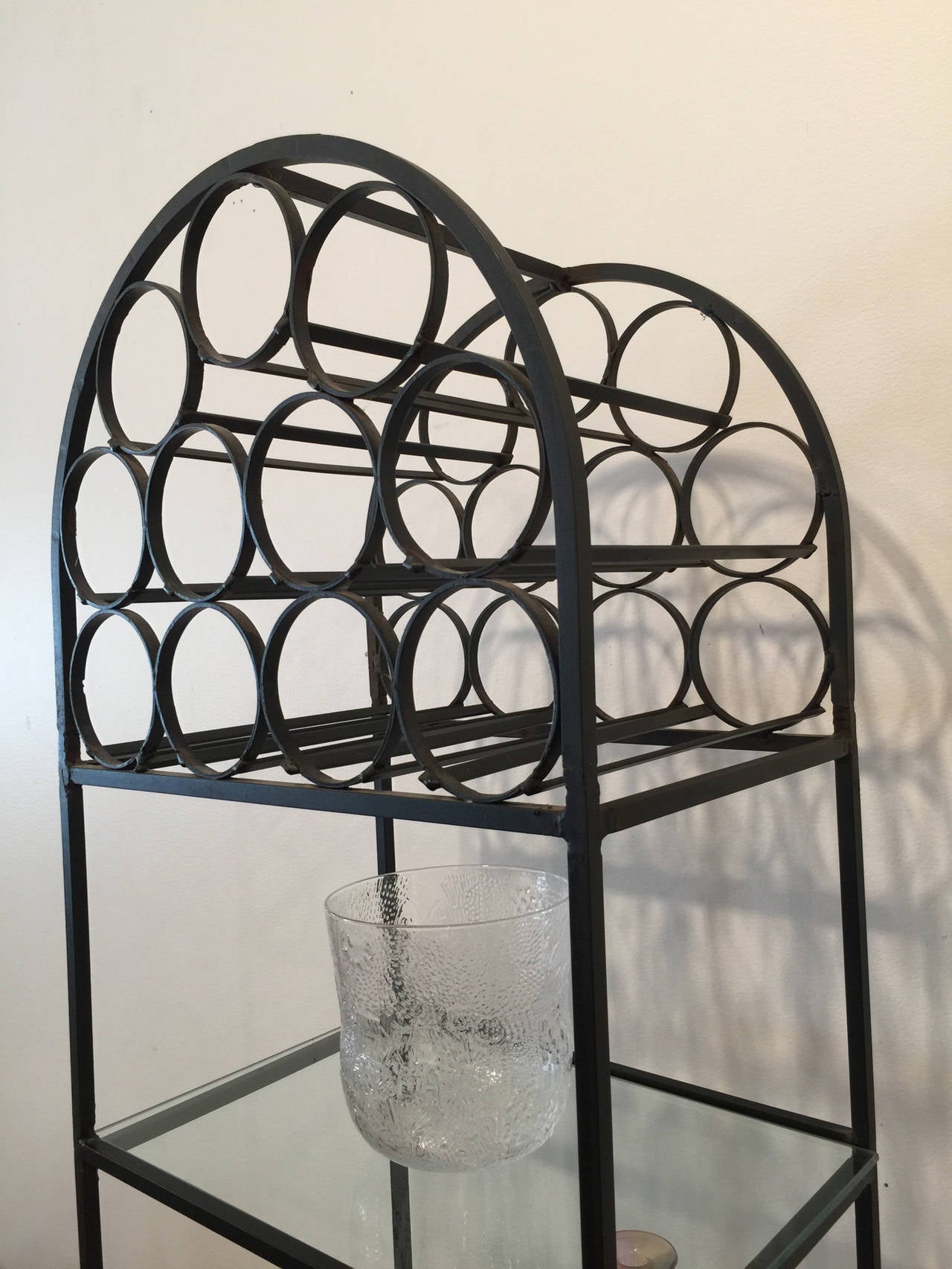 Iron Wine Rack Designed by Arthur Umanoff In Good Condition For Sale In Tarrytown, NY