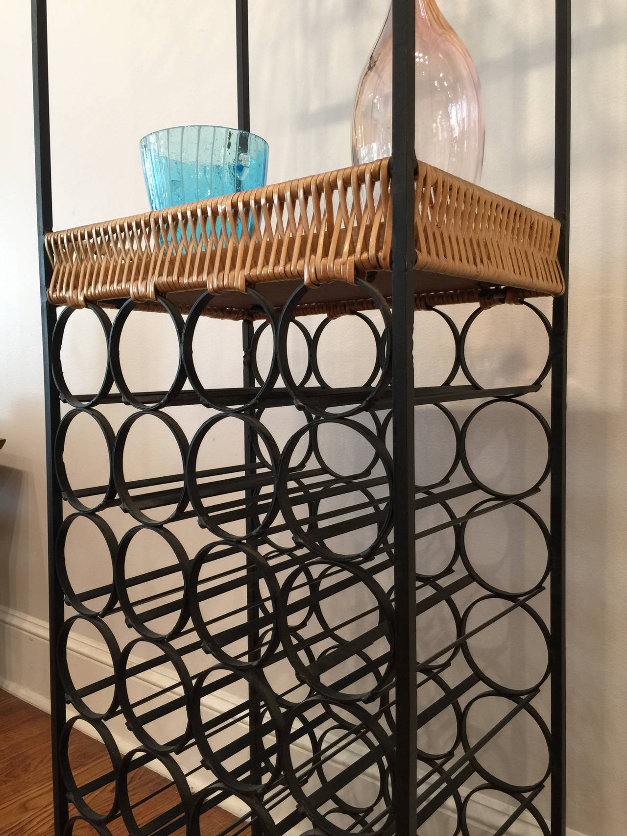 Iron Wine Rack Designed by Arthur Umanoff For Sale 1